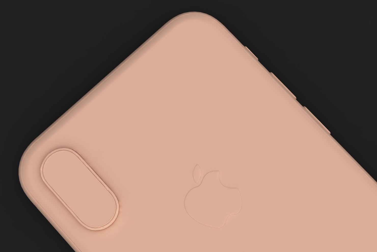 Apple iPhone XS Space Gray Low-poly 3D model_40