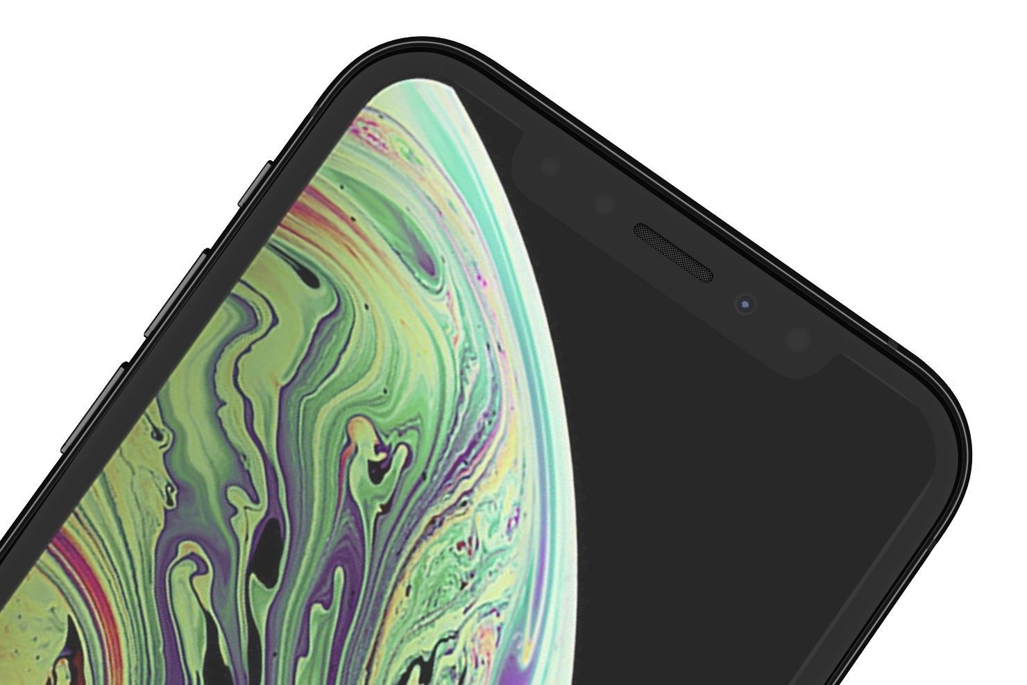 Apple iPhone XS Space Gray Low-poly 3D model_15
