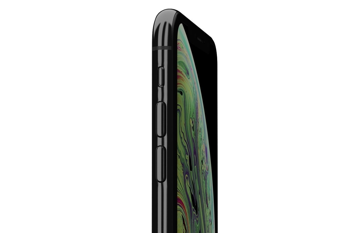 Apple iPhone XS Space Gray Low-poly 3D model_19