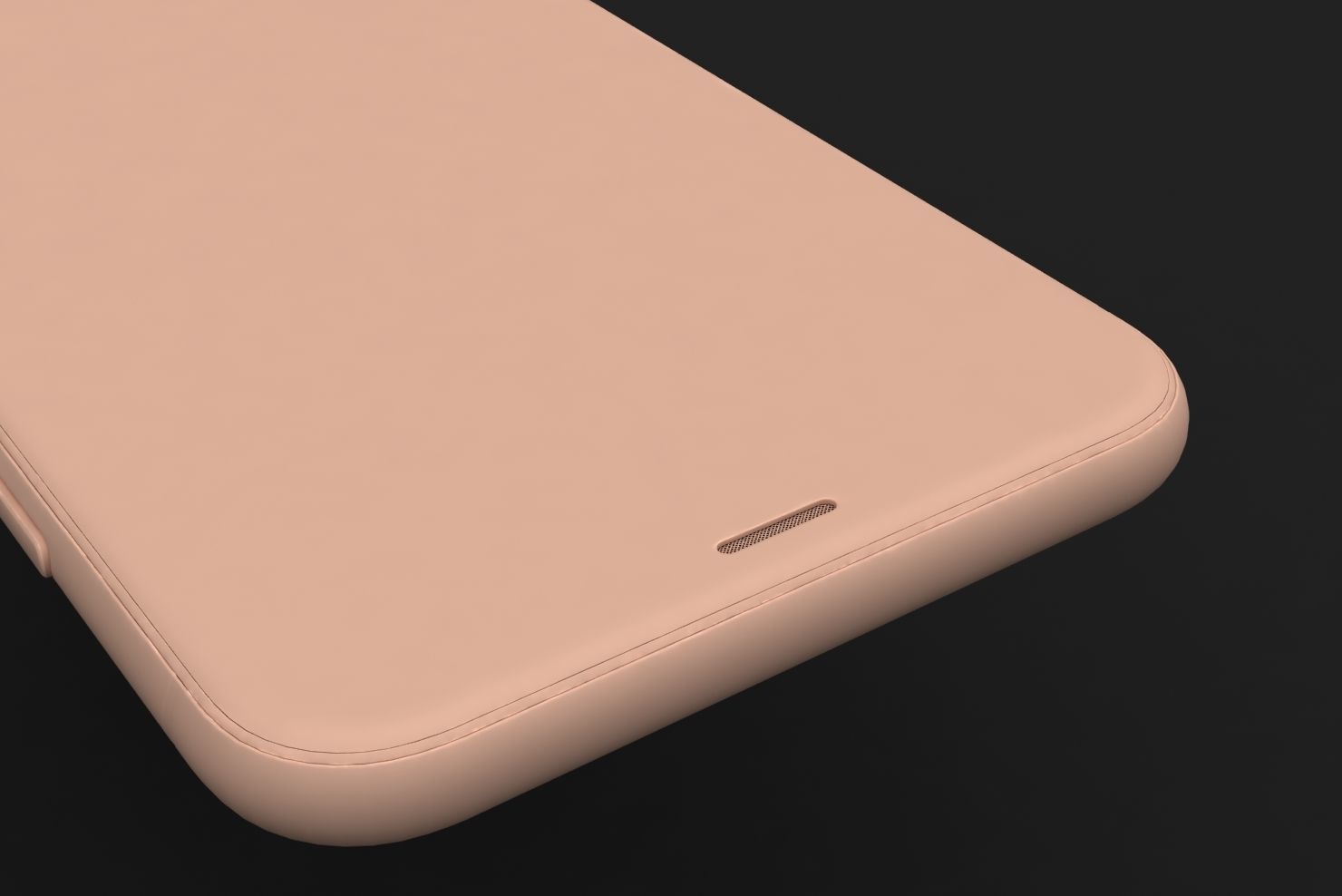 Apple iPhone XS Space Gray Low-poly 3D model_34