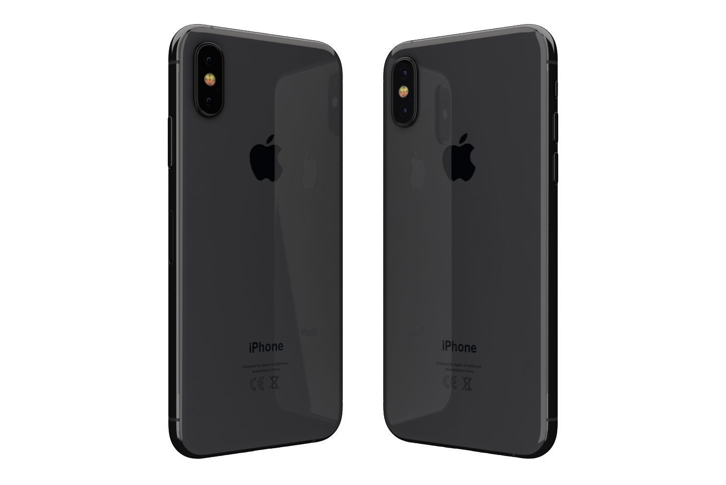 Apple iPhone XS Space Gray Low-poly 3D model_4