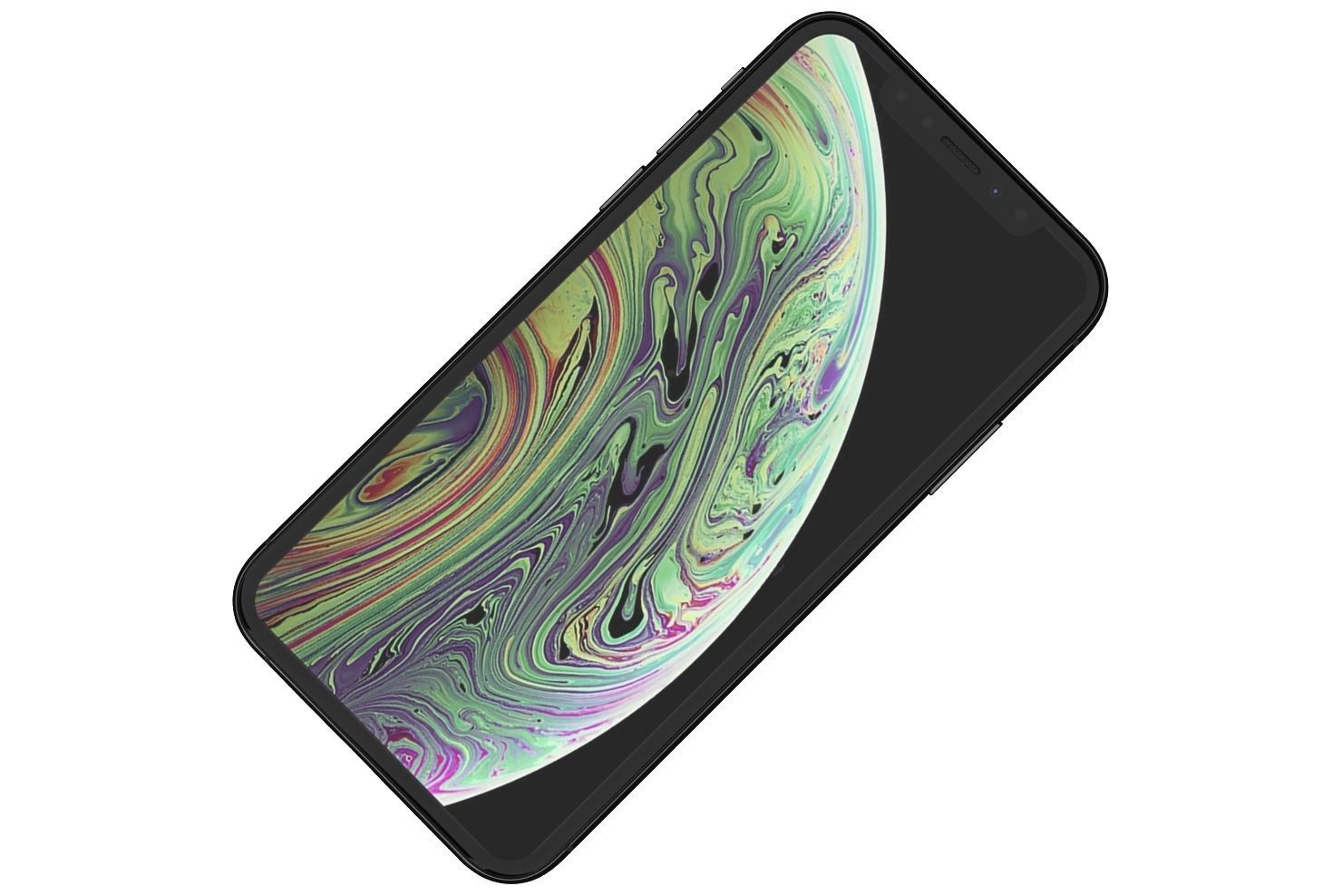 Apple iPhone XS Space Gray Low-poly 3D model_13