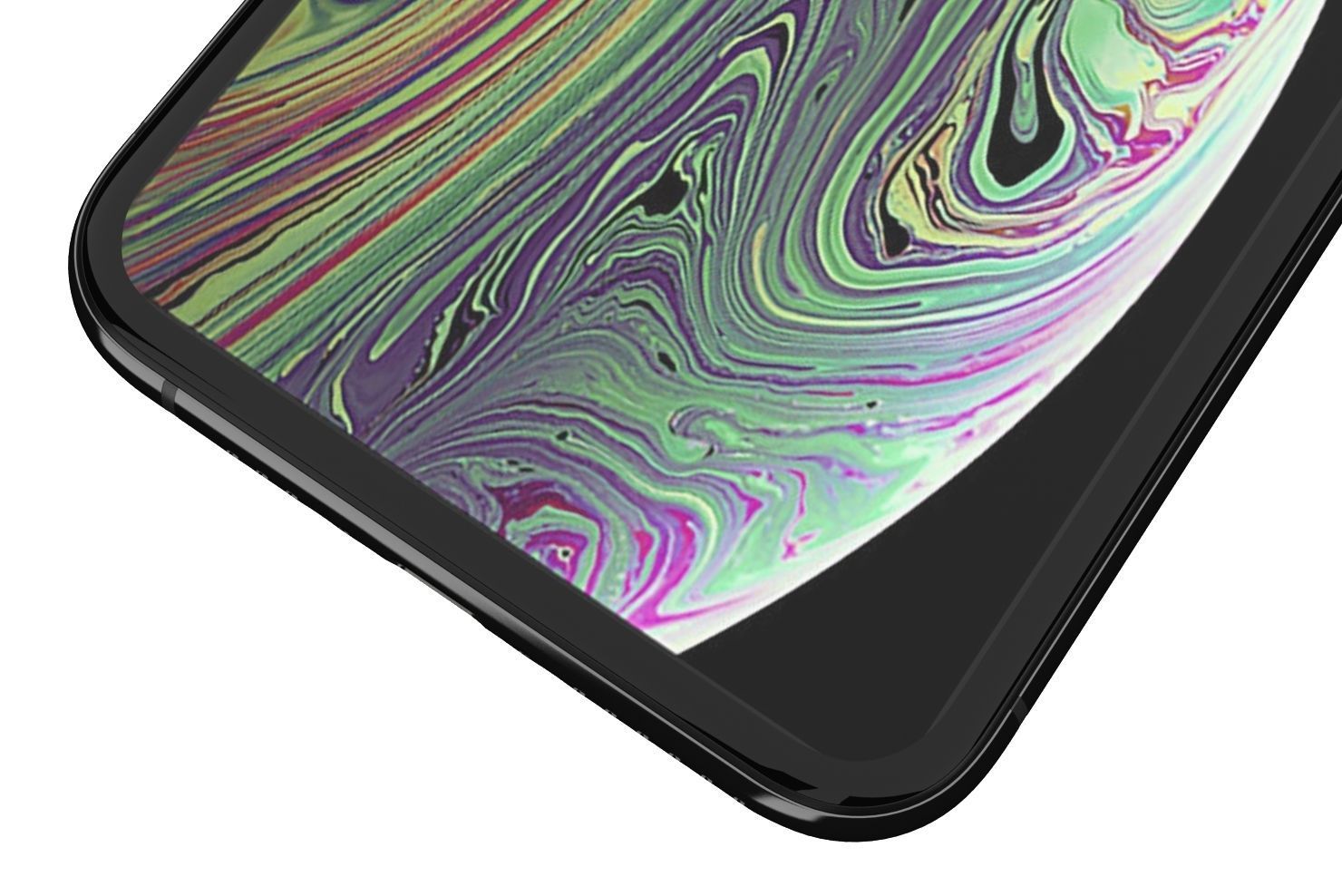 Apple iPhone XS Space Gray Low-poly 3D model_17