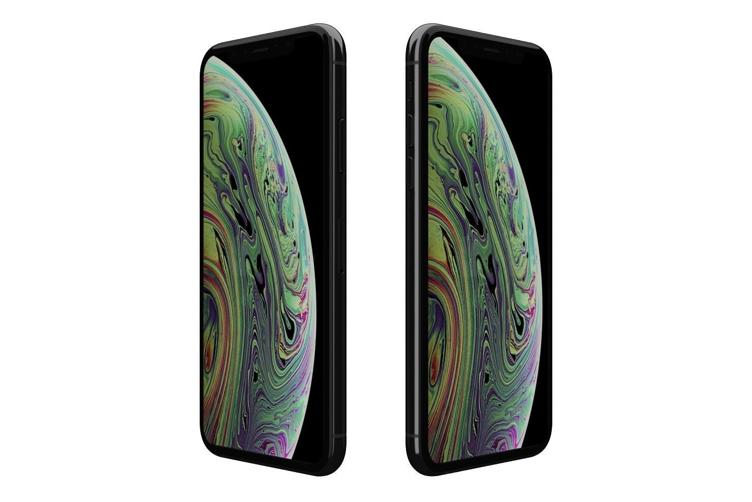 Apple iPhone XS Space Gray Low-poly 3D model_3