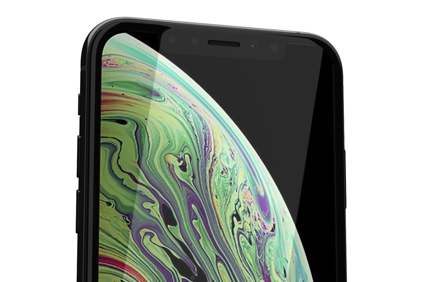 Apple iPhone XS Space Gray Low-poly 3D model_21