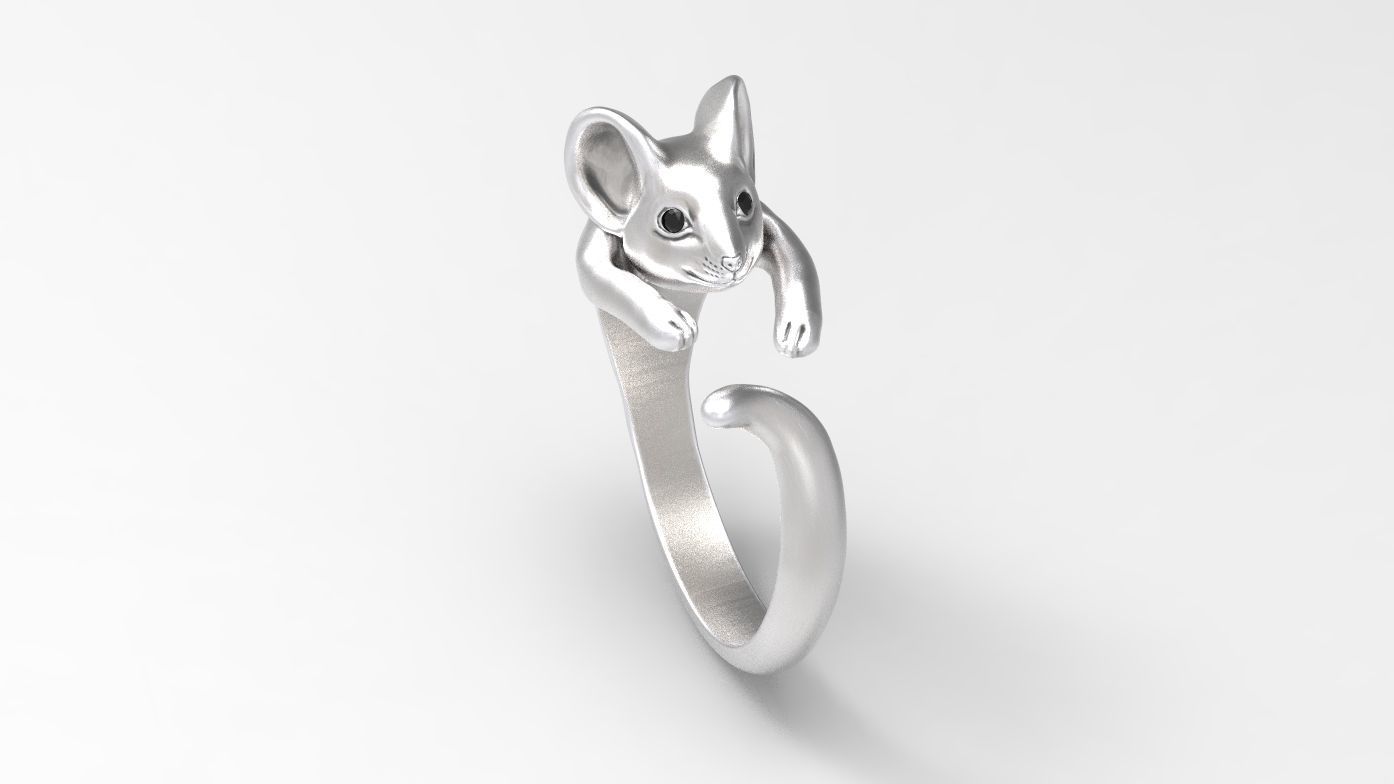 mouse ring 3D print model_6