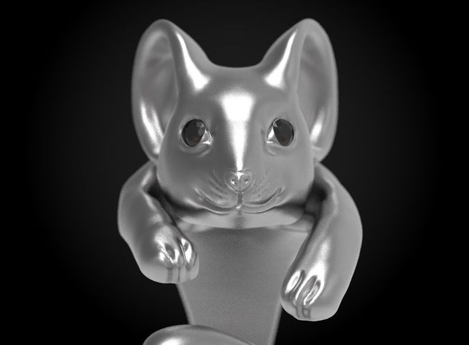 mouse ring 3D print model