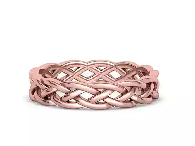 Braided  Celtic Ring  many finger sizes 3d model 0290 3D print model