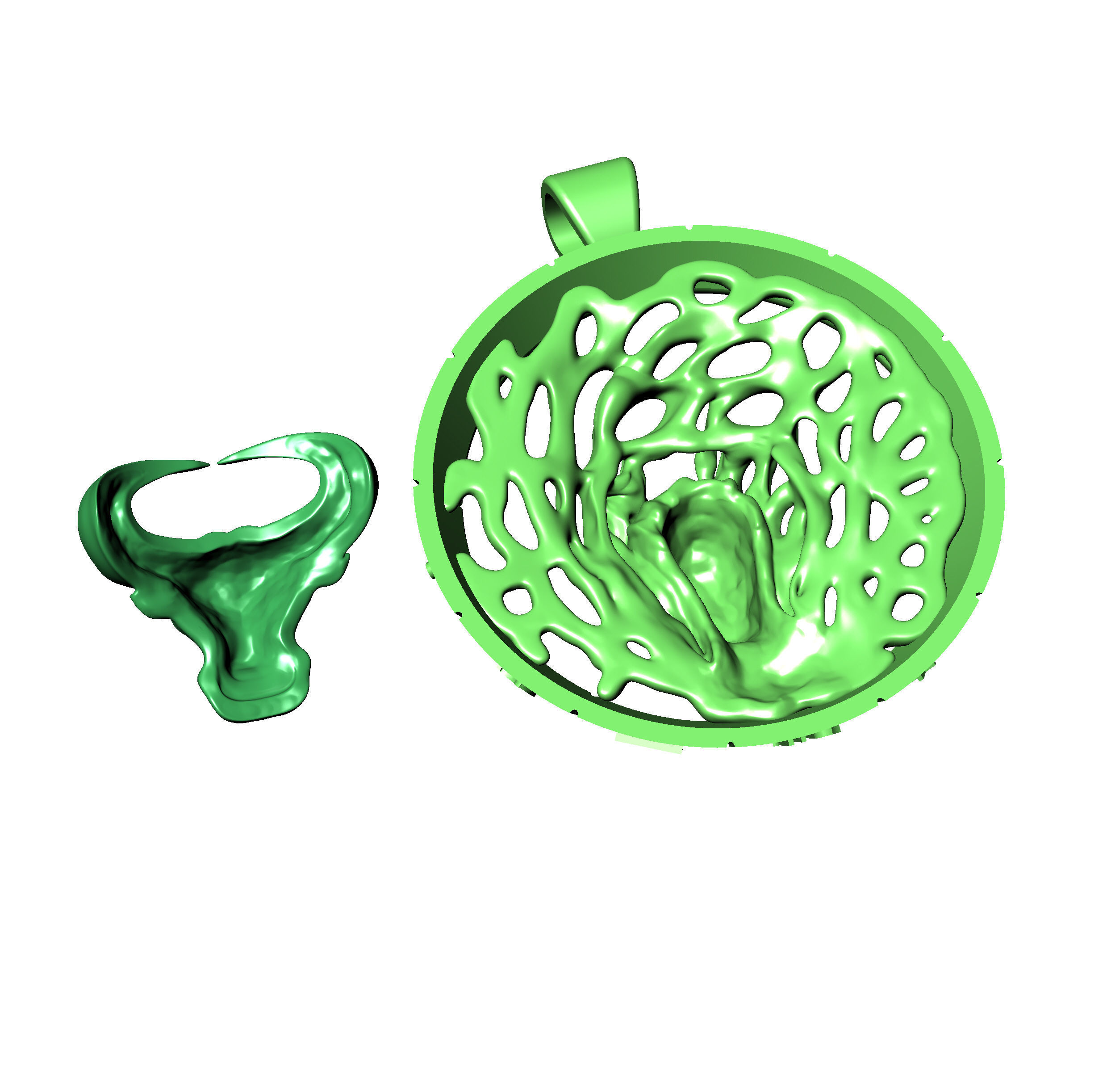 Zodiac Sign of the Taurus Pendant 3D print model_9