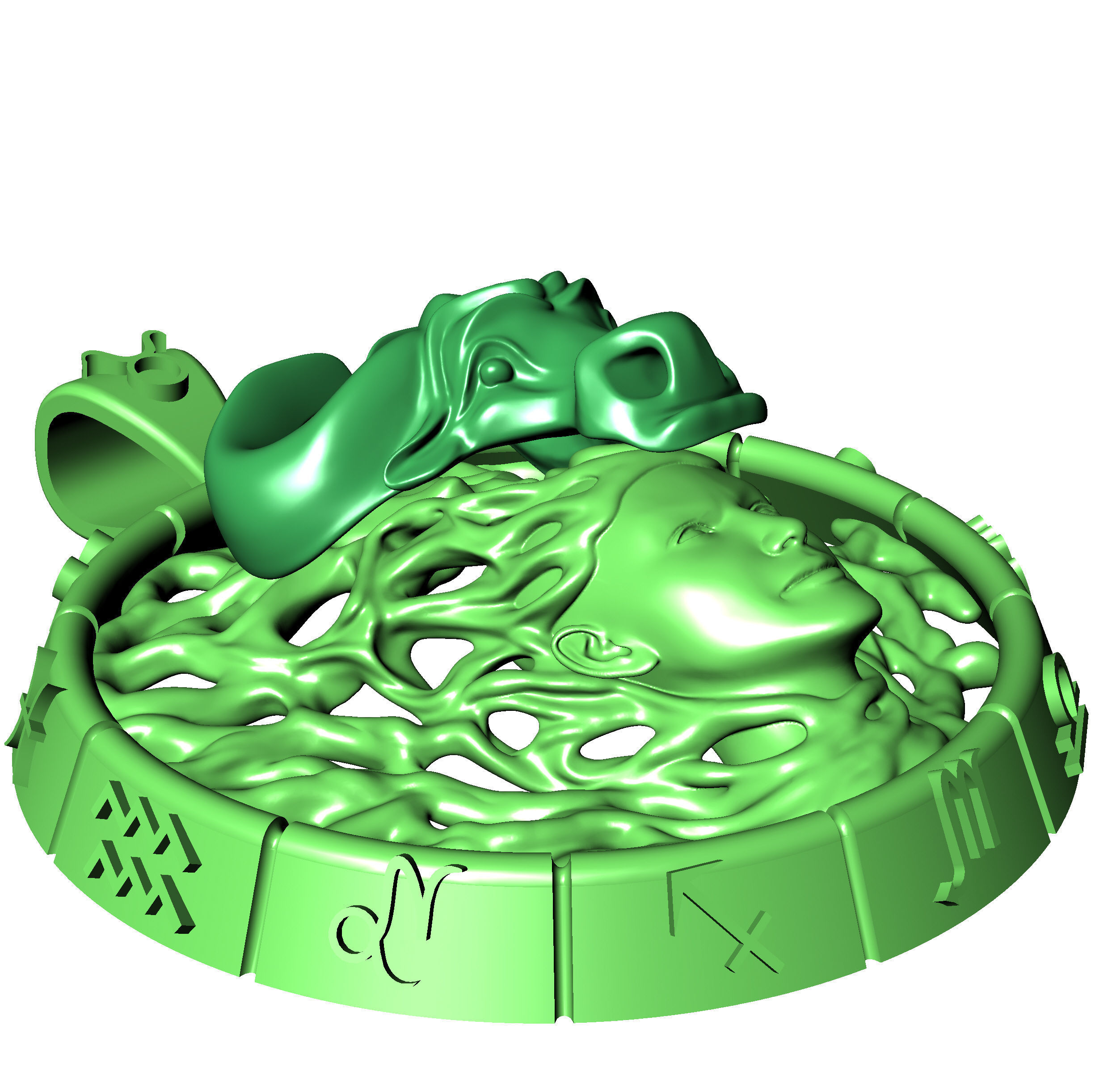 Zodiac Sign of the Taurus Pendant 3D print model_8