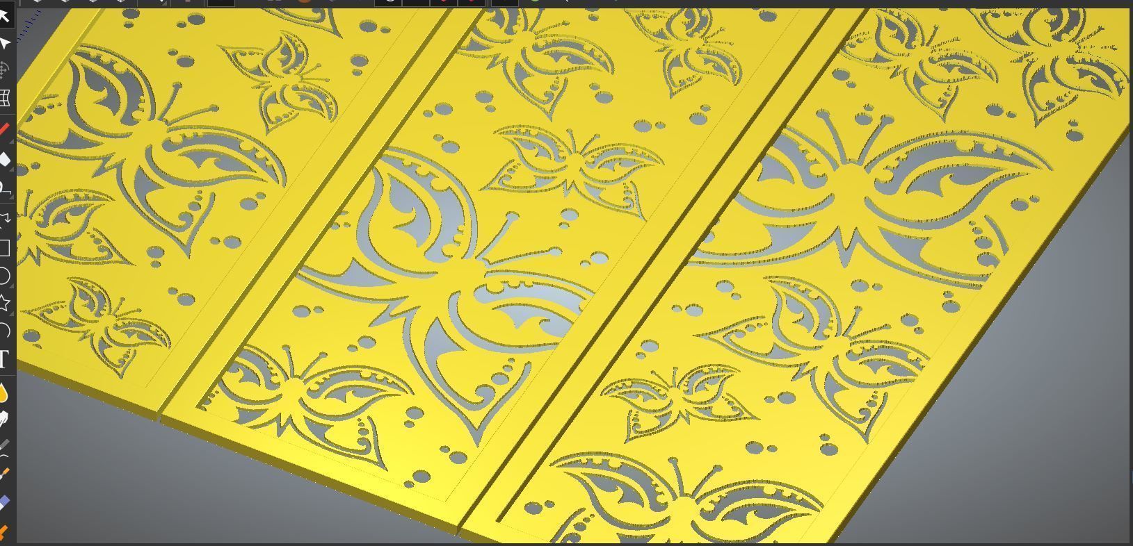 BUTTERFLIES SCREEN PANEL Free 3D print model_11