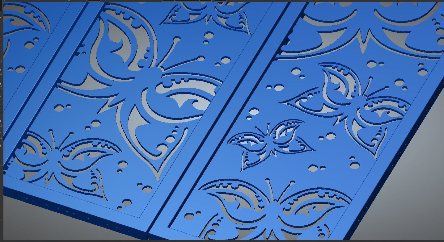 BUTTERFLIES SCREEN PANEL Free 3D print model_15