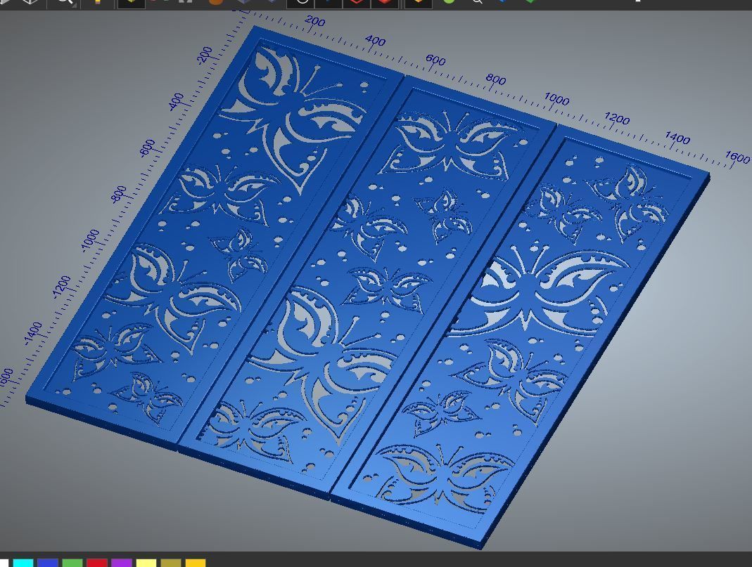 BUTTERFLIES SCREEN PANEL Free 3D print model_13