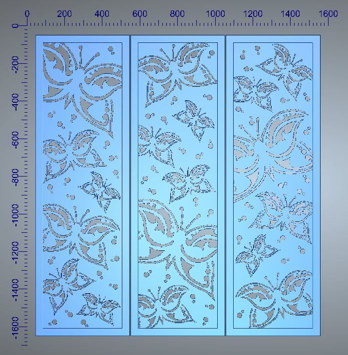 BUTTERFLIES SCREEN PANEL Free 3D print model_12