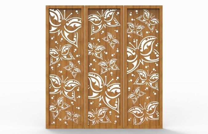 BUTTERFLIES SCREEN PANEL Free 3D print model