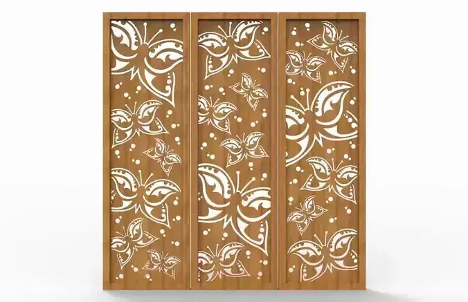 BUTTERFLIES SCREEN PANEL Free 3D print model