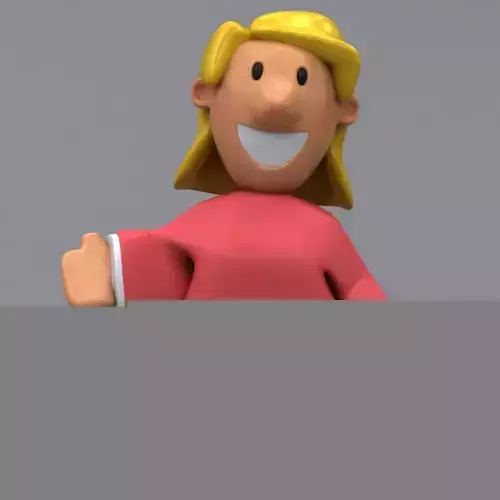 Fun casual woman 3D model