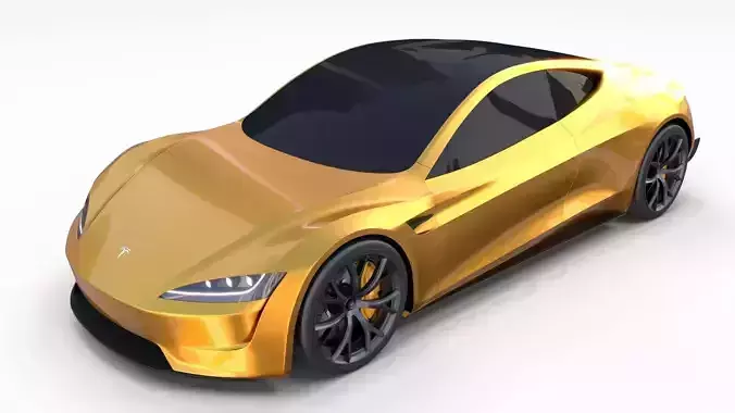 Tesla Roadster Yellow