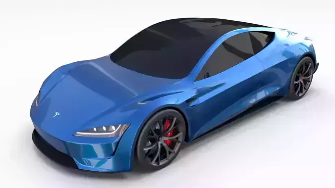 Tesla Roadster Electric Blue