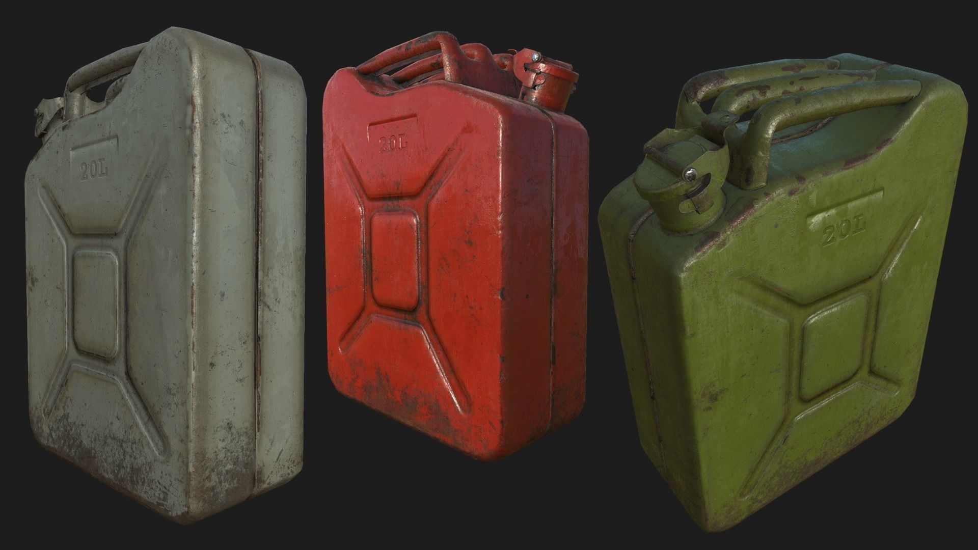 Explosive Props PBR Low-poly 3D model_1