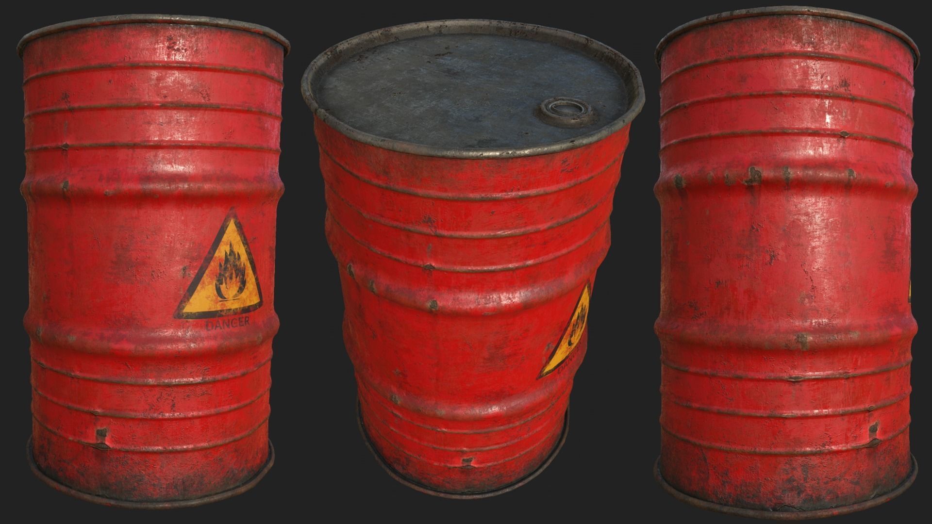 Explosive Props PBR Low-poly 3D model_8