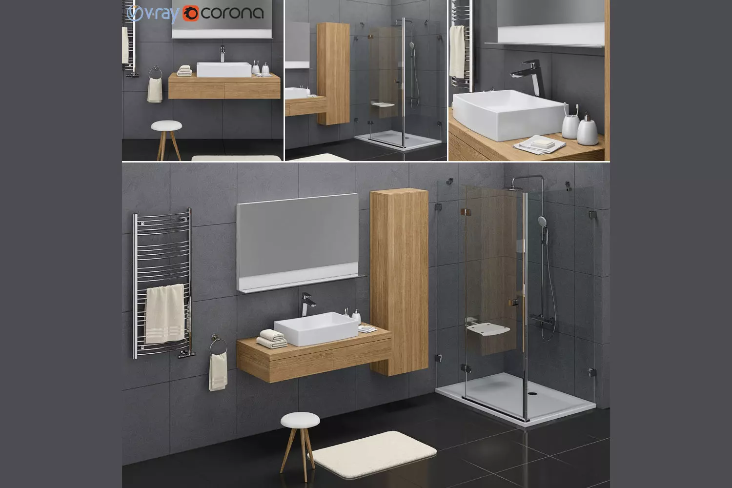Bathroom Ravak Formy set 02 3D model_0
