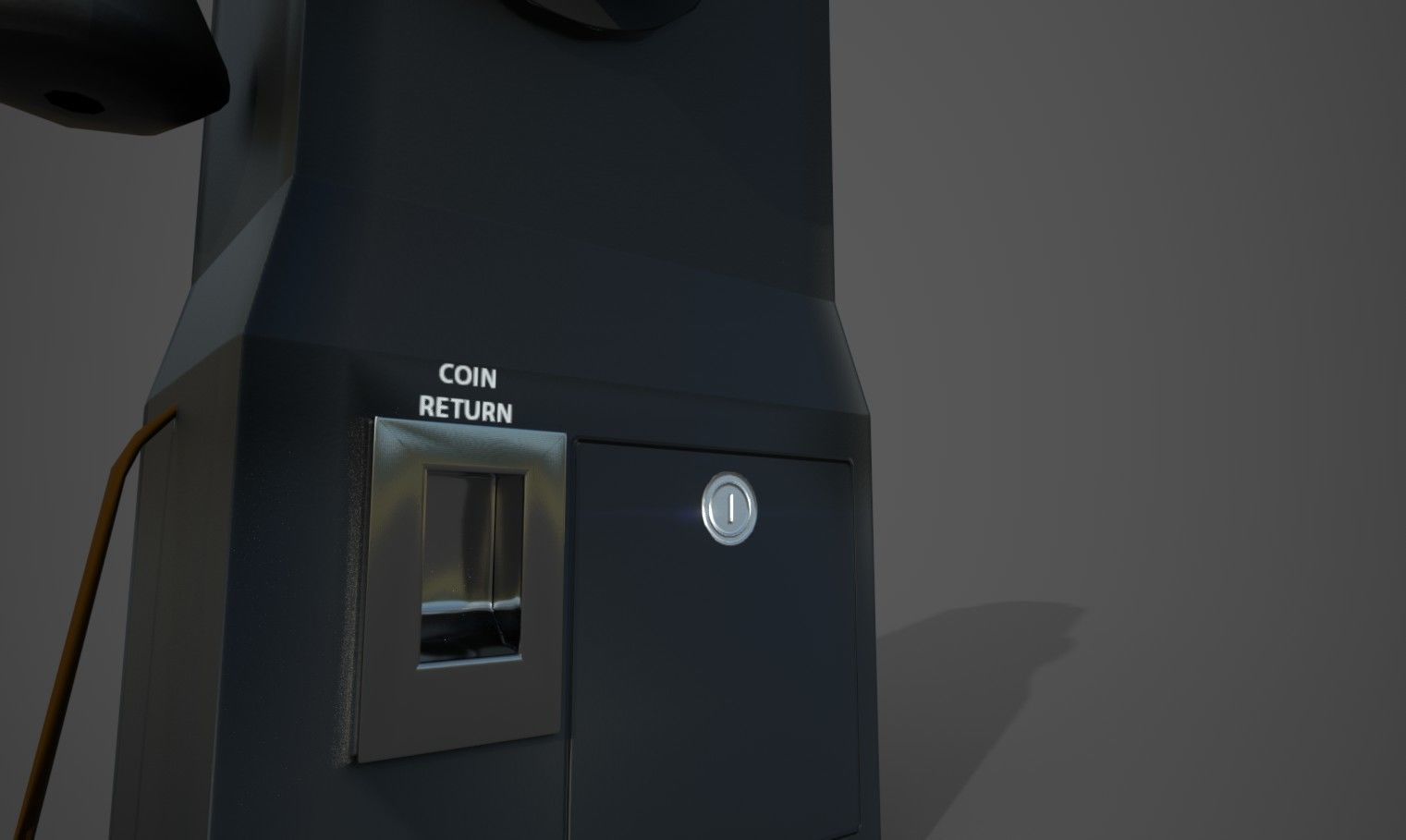 1930 Old Payphone Low-poly 3D model_4