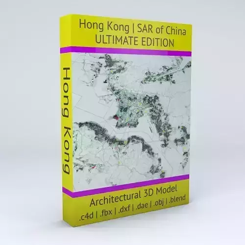 Hong Kong Streets Buildings Transport Sport Ultimate 3D model