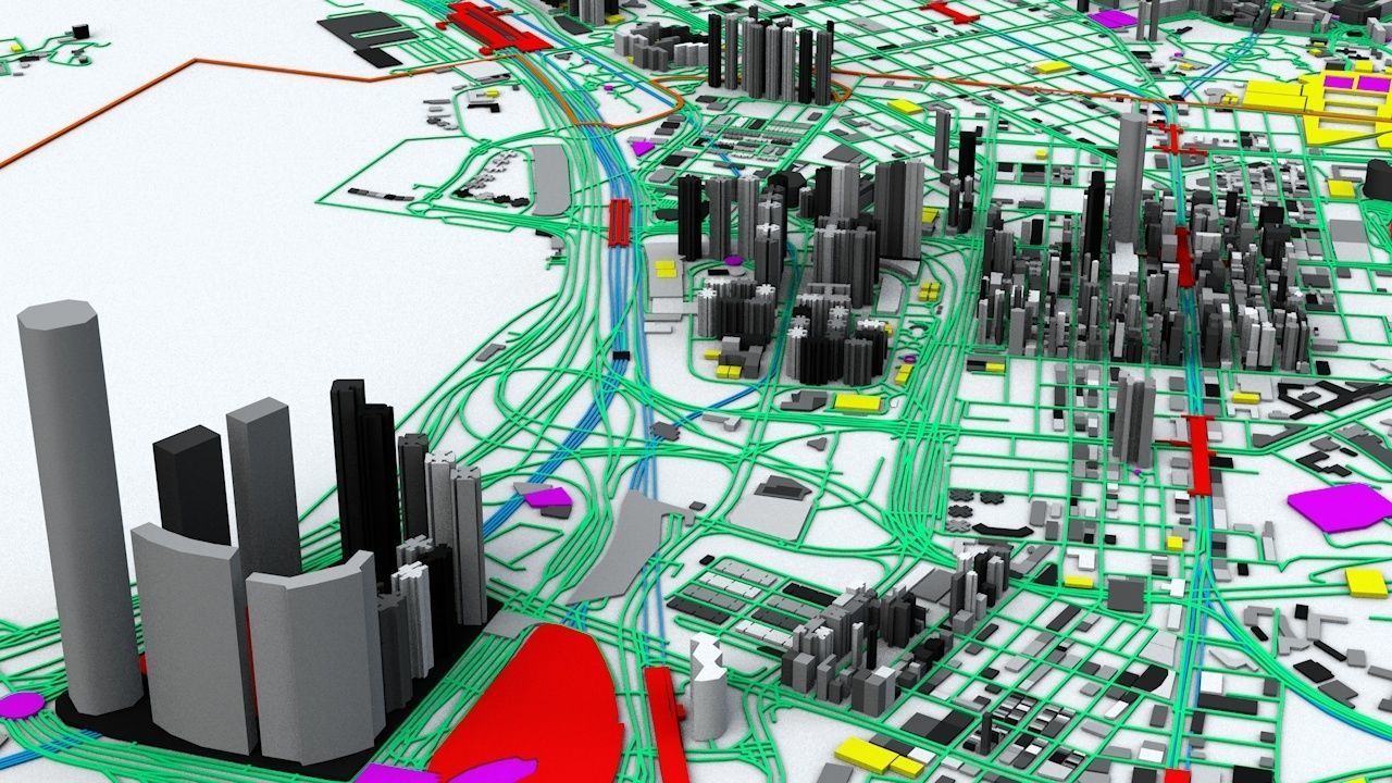 Hong Kong Streets Buildings Transport Sport Ultimate 3D model_4