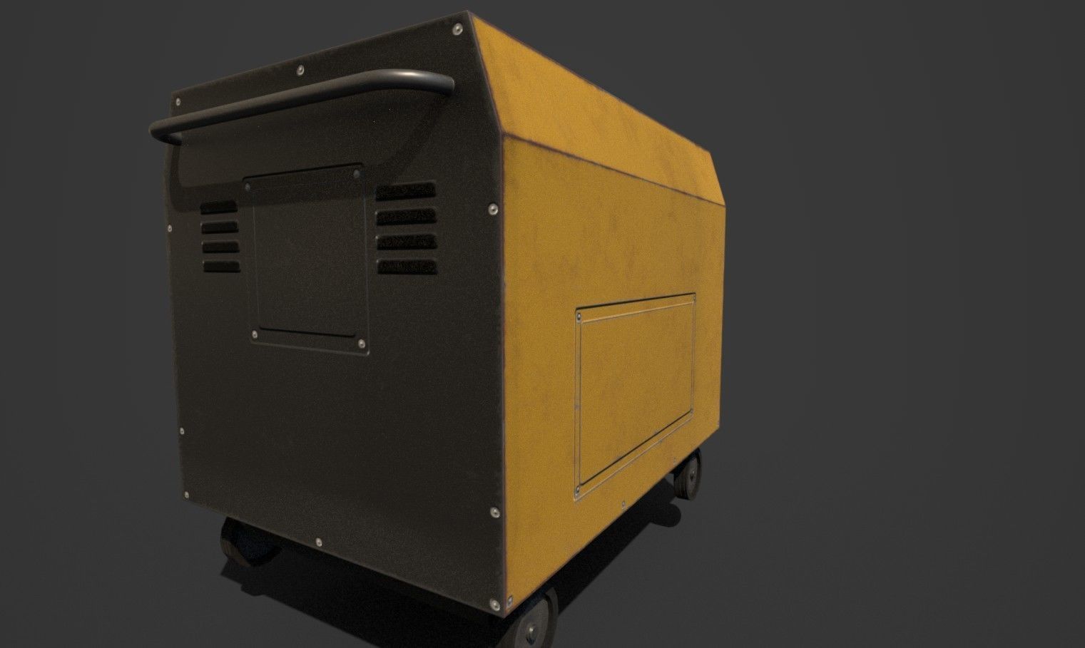 Silent Diesel Generator Low-poly 3D model_6