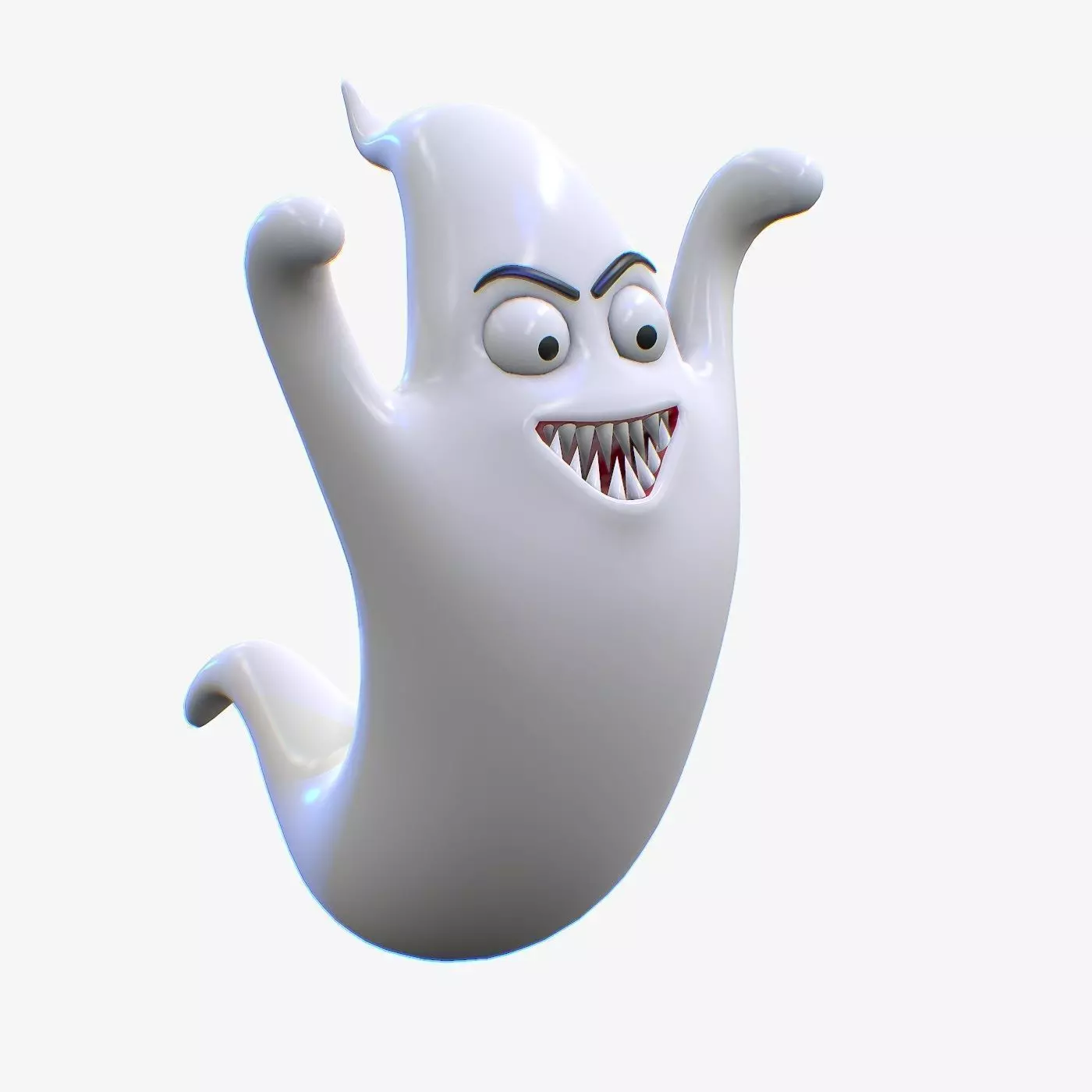 Cartoon Ghost Character V3 Low-poly 3D model
