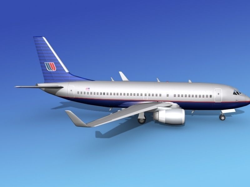 Boeing 737-700ER United Airlines 3D model_5