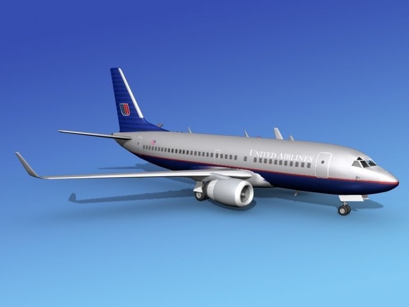 Boeing 737-700ER United Airlines 3D model_4