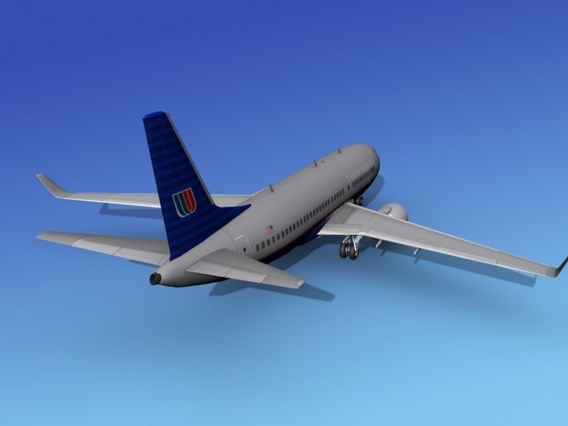 Boeing 737-700ER United Airlines 3D model_7