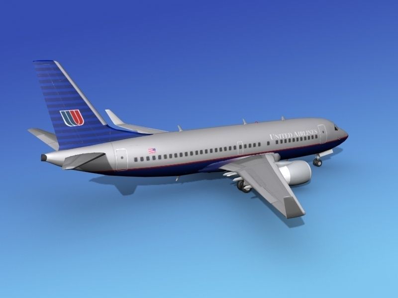 Boeing 737-700ER United Airlines 3D model_6