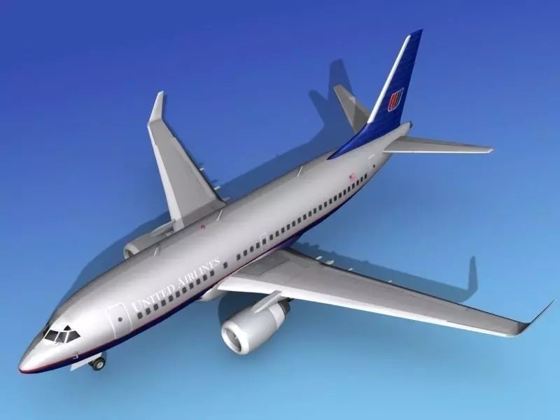Boeing 737-700ER United Airlines 3D model_0