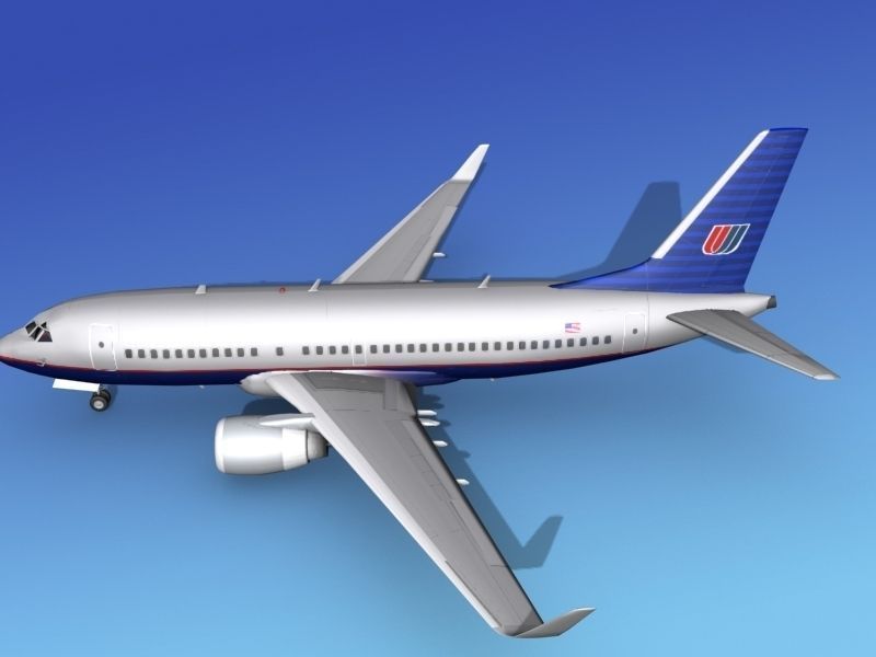 Boeing 737-700ER United Airlines 3D model_10