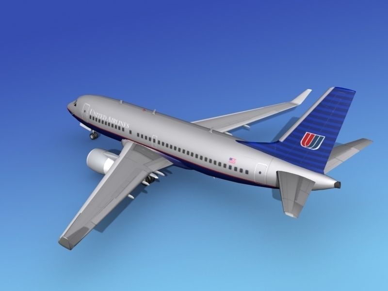Boeing 737-700ER United Airlines 3D model_9
