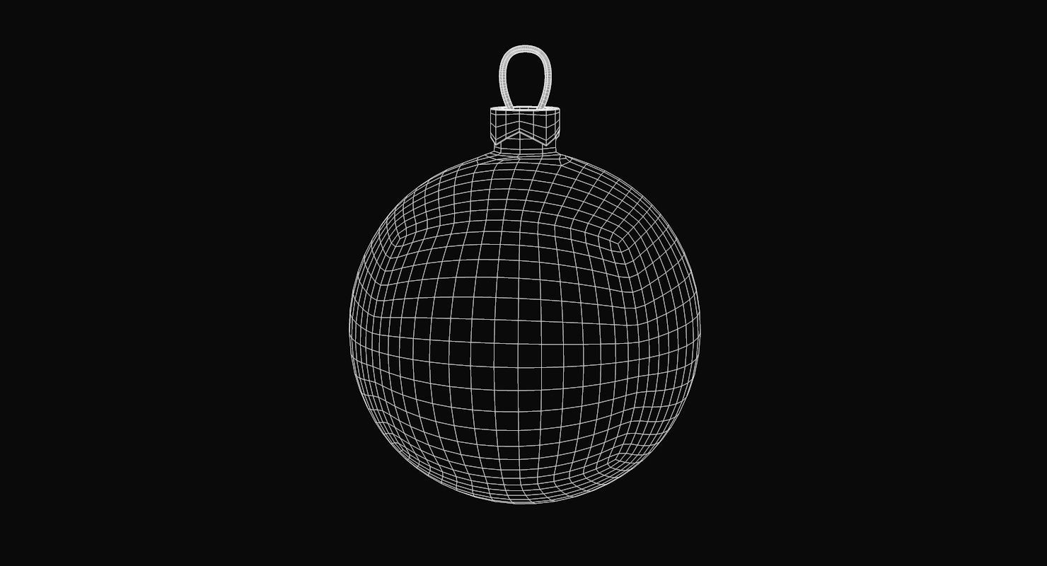 Christmas Ball Model Low Poly Low-poly 3D model_2