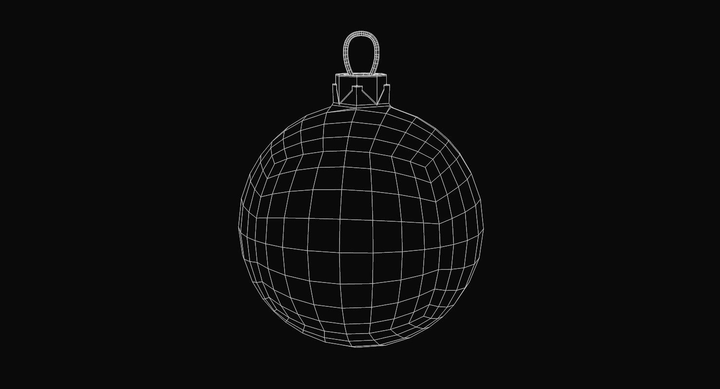 Christmas Ball Model Low Poly Low-poly 3D model_1