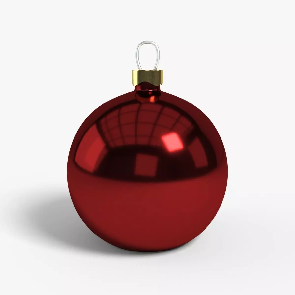 Christmas Ball Model Low Poly Low-poly 3D model_0