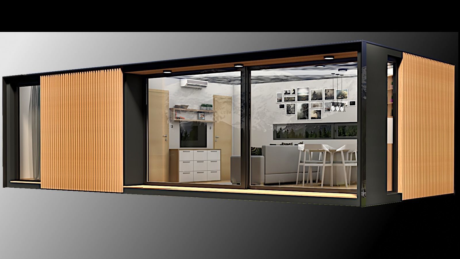 mobile home tiny house  3d model Low-poly 3D model_6