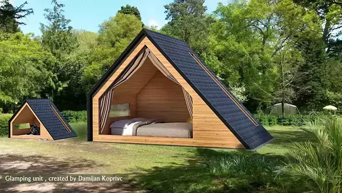 glamping unit 3d model Low-poly 3D model glamping unit 3d model Low-poly 3D model