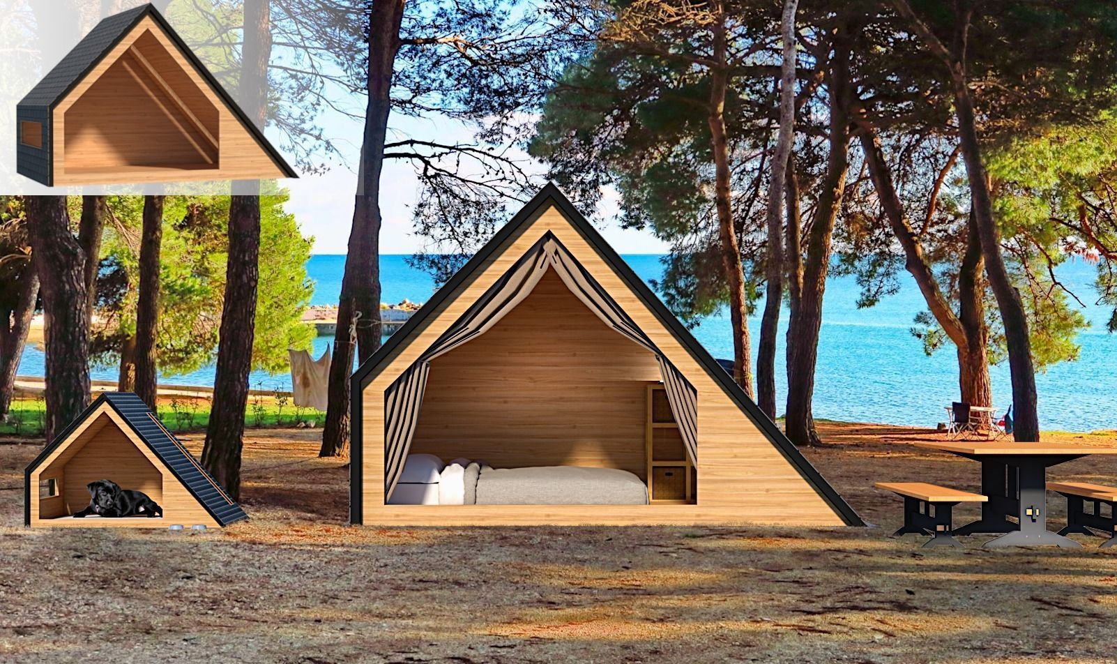 glamping unit 3d model Low-poly 3D model_1