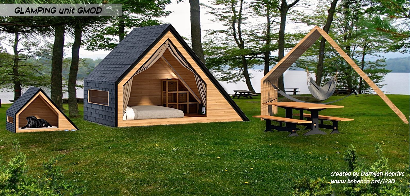 glamping unit 3d model Low-poly 3D model_2