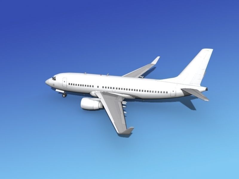 Boeing 737-700ER Unmarked 3 3D model_7