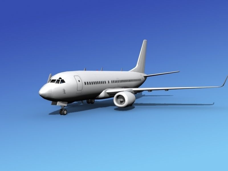 Boeing 737-700ER Unmarked 3 3D model_1