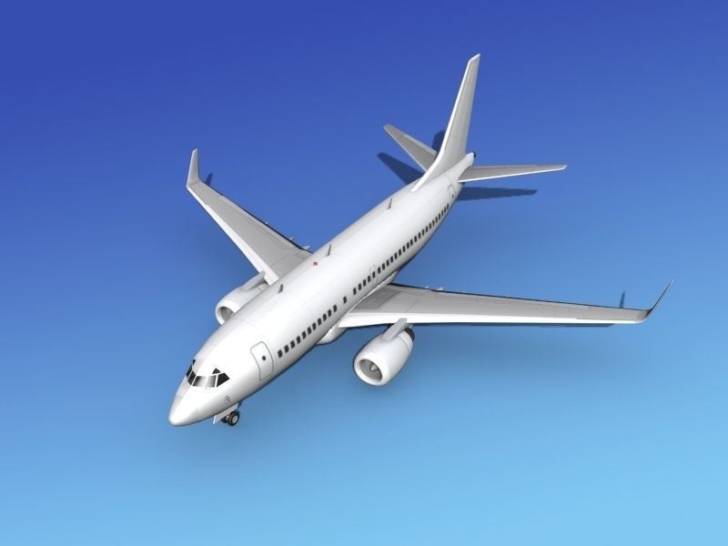 Boeing 737-700ER Unmarked 3 3D model_9