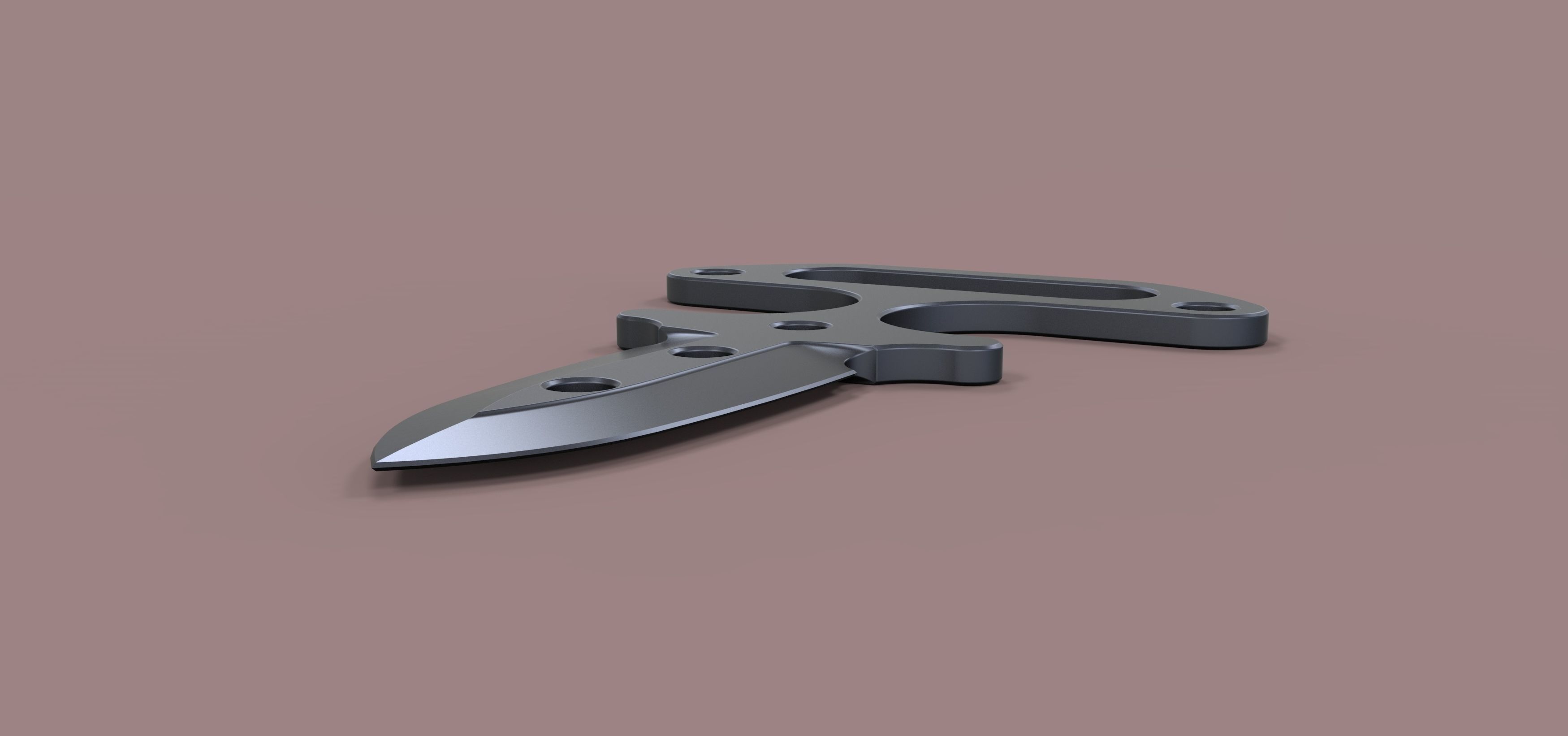Push dagger 3D model_4