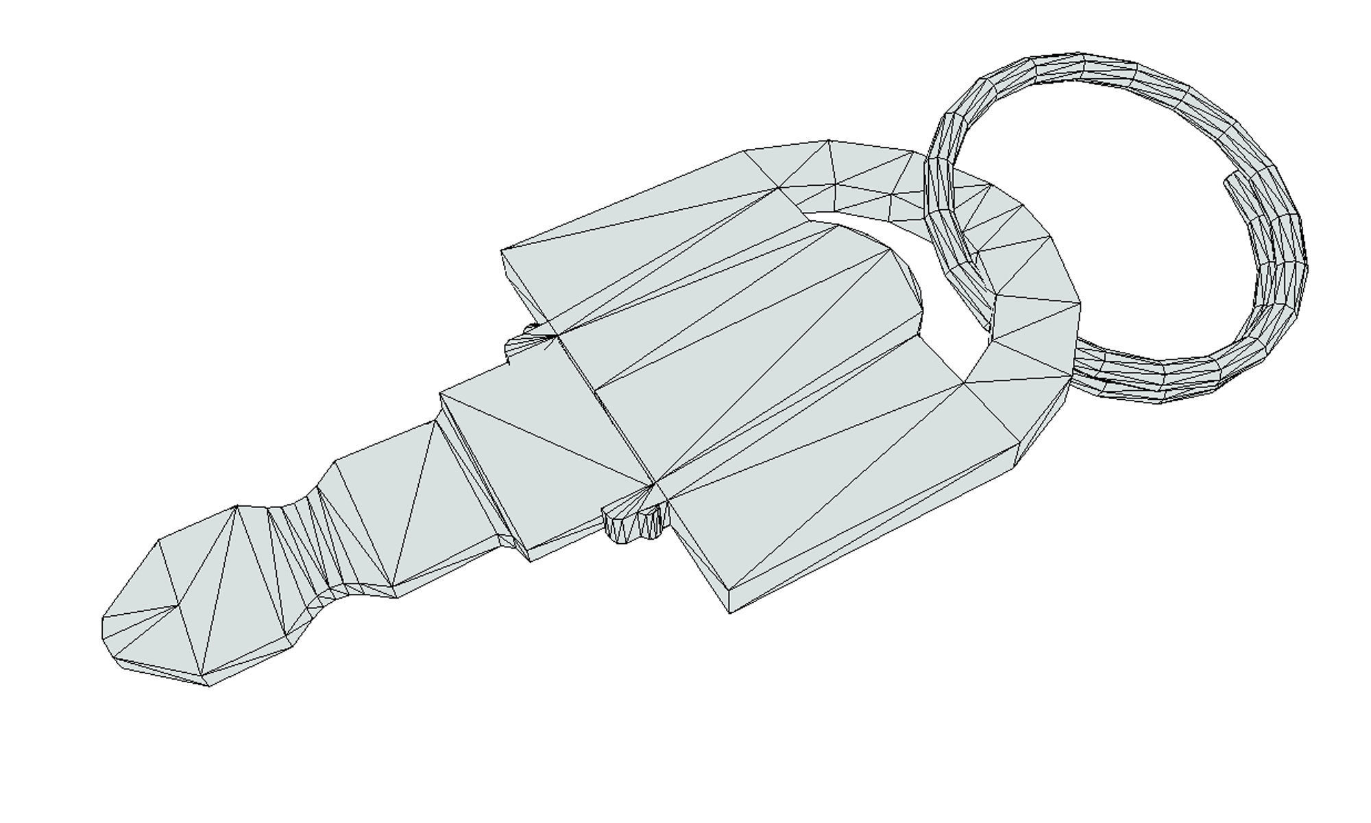 Key chain Free low-poly 3D model_5